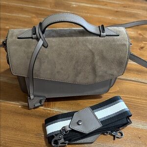 Botkier Gray and Tan Crossbody Bag